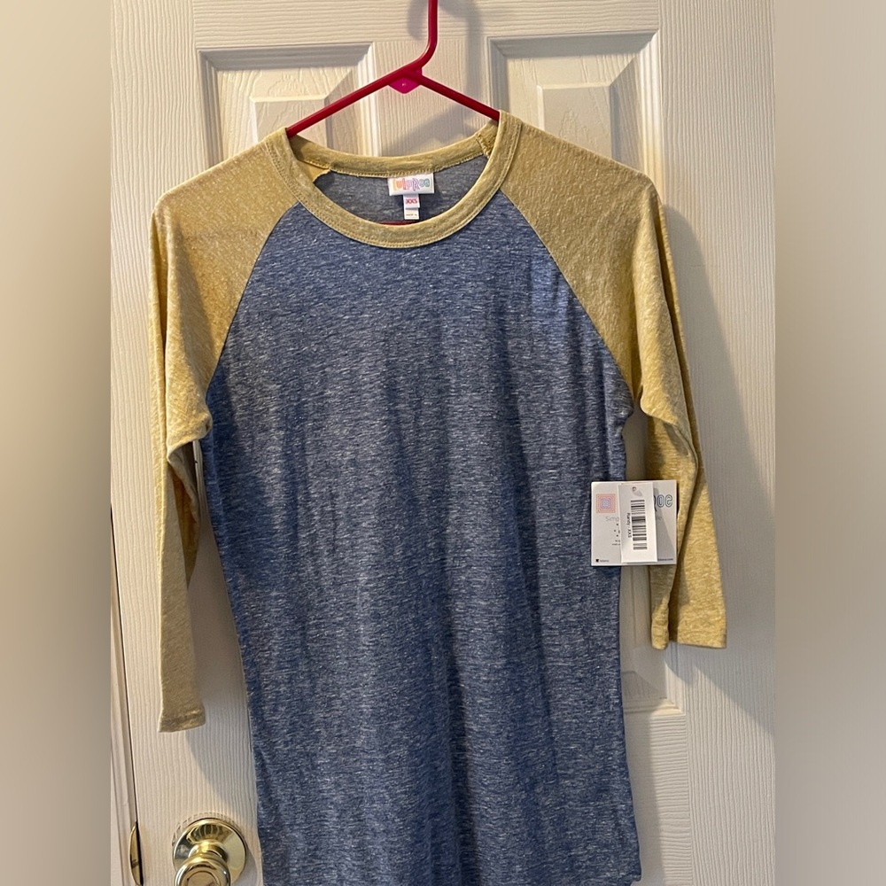 Lularoe Randy Raglan Heathered Grey 3/4 Sleeve T-Shirt Size XXS Brand New NWT!